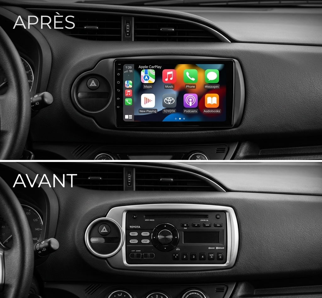 Ecran Apple CarPlay Android Auto Toyota Yaris (2012-2017)