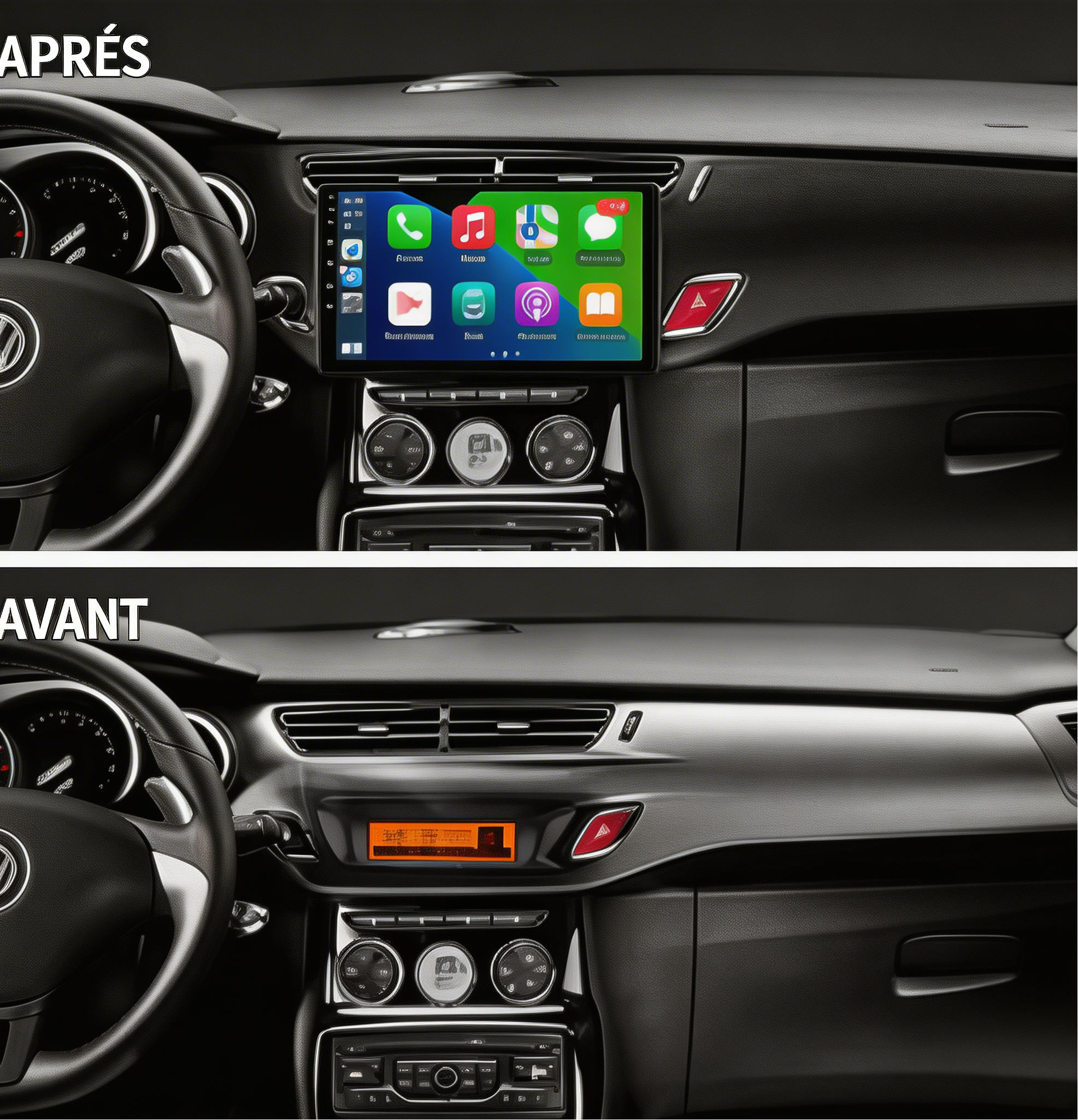 Ecran Apple CarPlay Android Auto Citroen C3 DS3 (2010-2016)