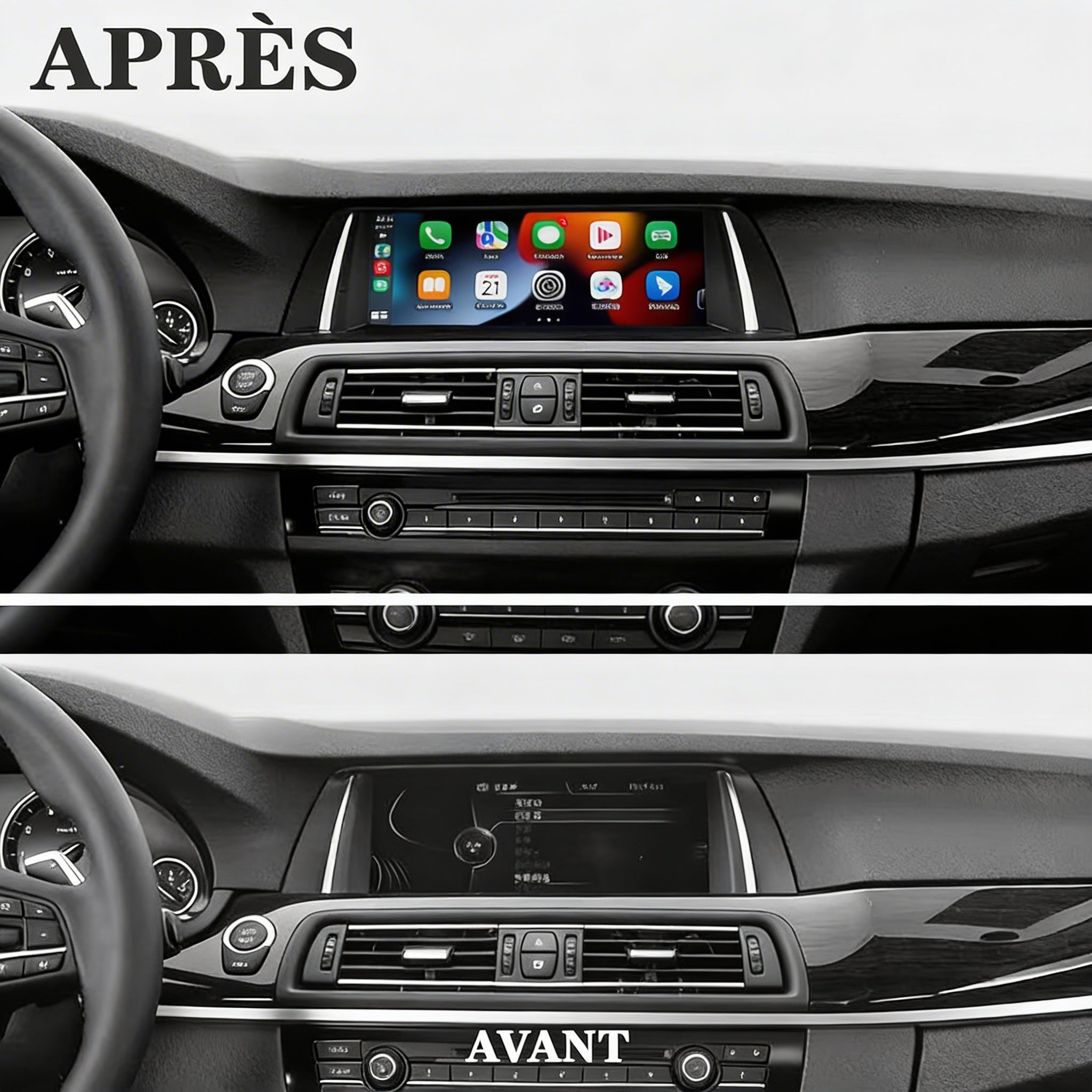 Ecran Apple CarPlay Android Auto BMW Serie 5 F10 F11 (2012-2017)