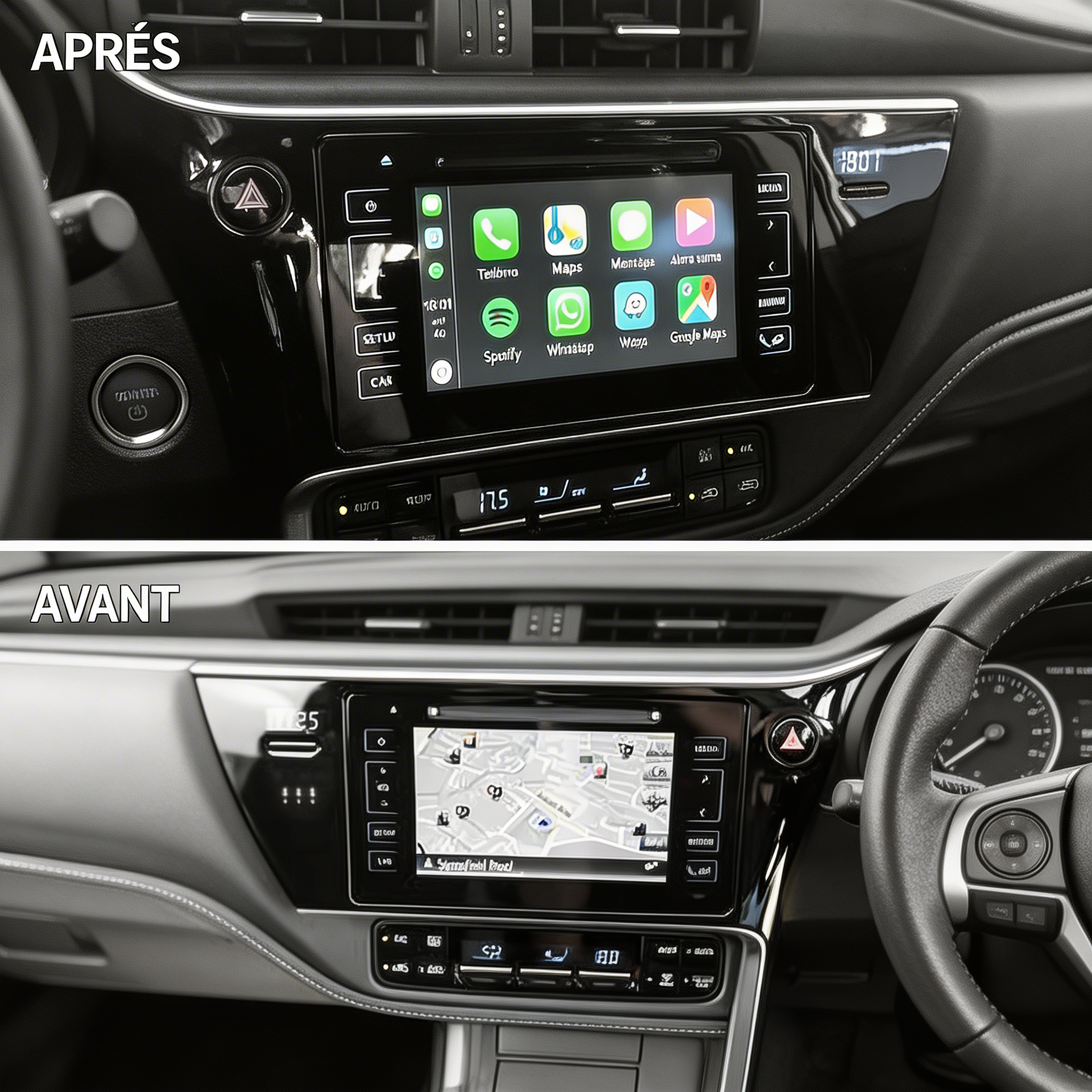 Ecran Apple CarPlay Android Auto Toyota Auris (2014-2018)