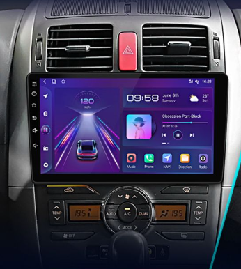Ecran Apple CarPlay Android Auto Toyota Auris (2006-2012)