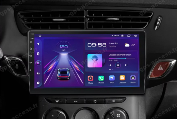 Ecran Apple CarPlay Android Auto Citroen C3 DS3 (2010-2016)