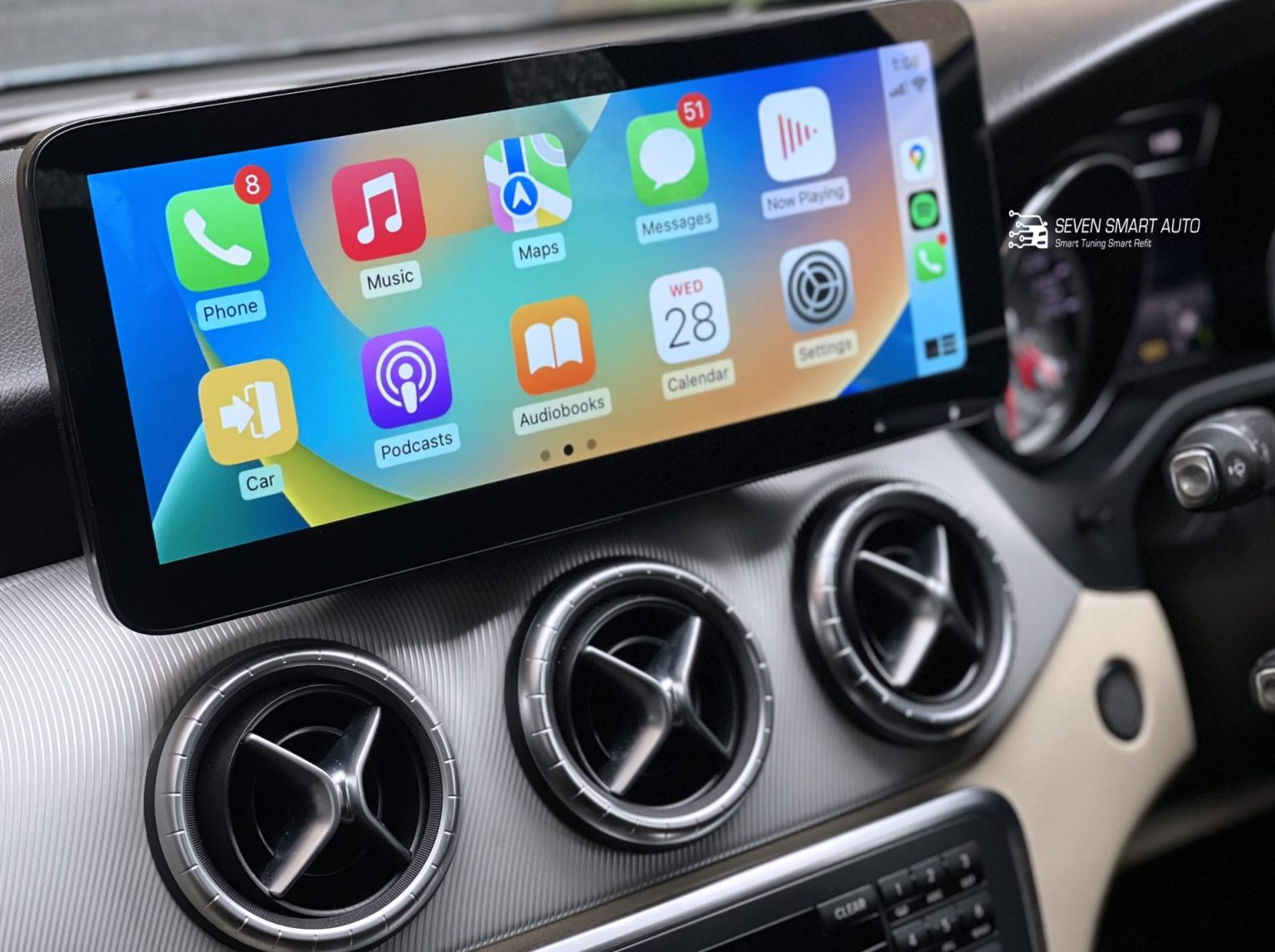 Ecran Apple CarPlay Android Auto Mercedes Classe A B CLA GLA (2013-2015)